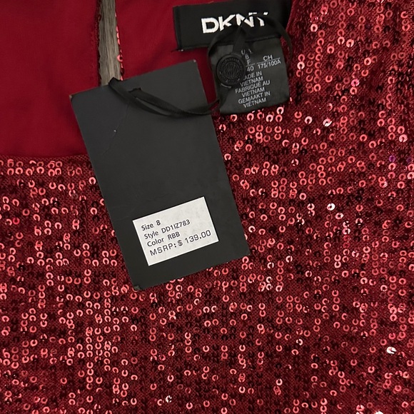 DKNY Red Sequin Mini Dress - Picture 2 of 5